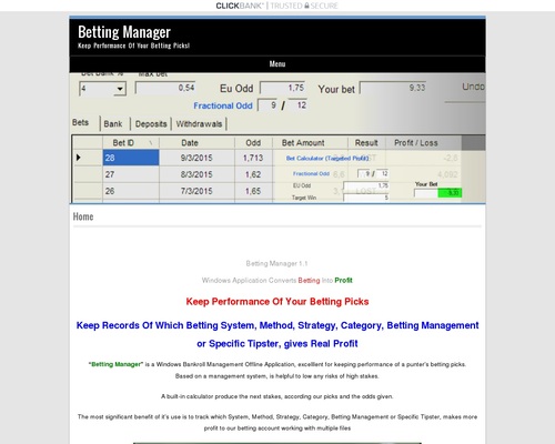 Home – Betting Manager