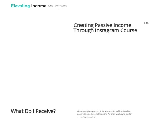 Creating Passive Income Through Instagram Course