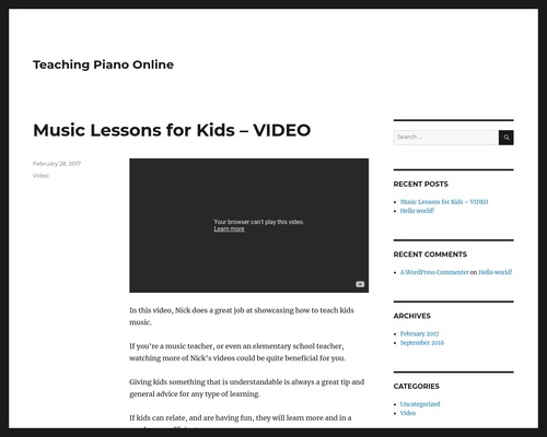 Learning Piano Online – Teaching Teacher