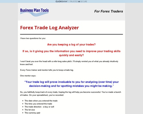 Forex Trade Log Analyzer