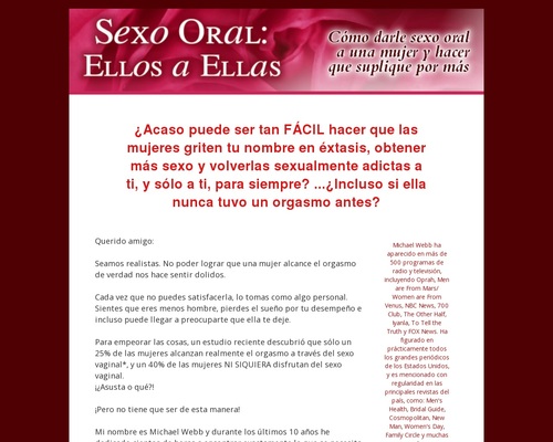 Michael Webb – Sexo Oral: Ellos a Ellas